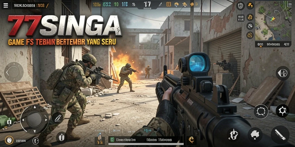 Gameplay seru di 77SINGA dengan aksi tembak-menembak yang intens.