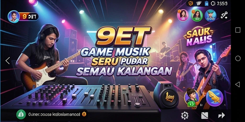 Gameplay seru di 9ET dengan berbagai pilihan lagu.