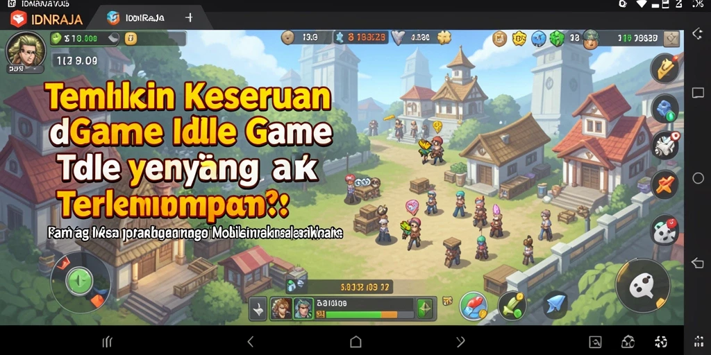 Screenshot utama IDNRAJA menampilkan aksi karakter dalam mode Idle.