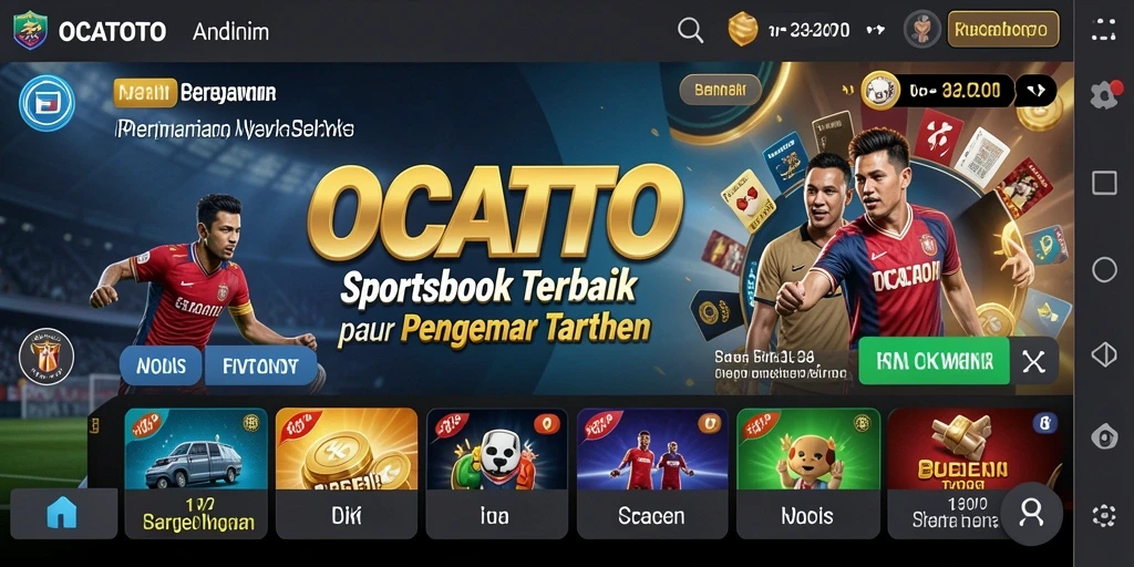 Tampilan gameplay OCATOTO yang menarik dan interaktif dalam taruhan olahraga.