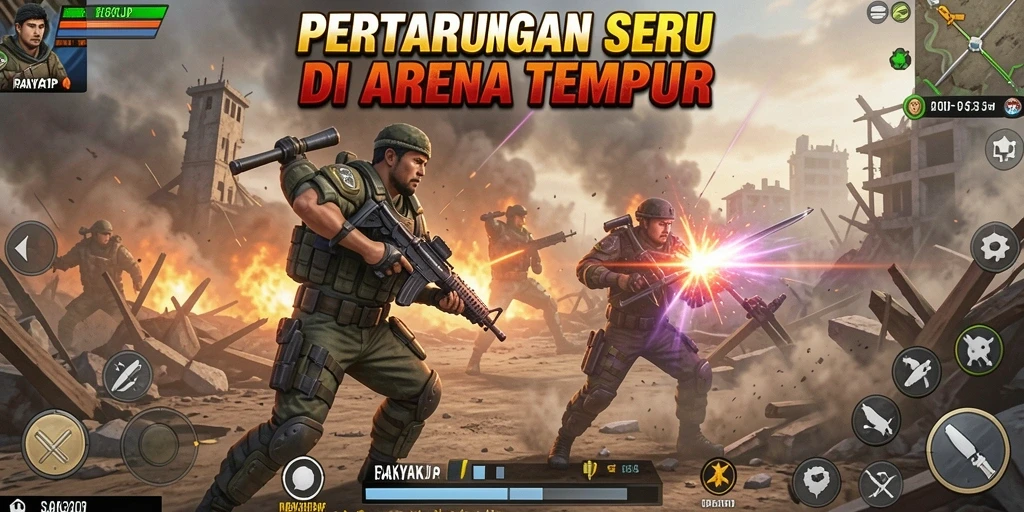 Tampilan seru pertarungan karakter dalam RAKYATJP.