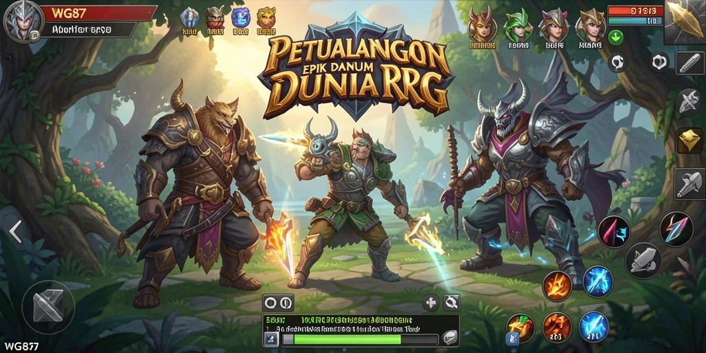Tangkapan layar gameplay WG87 yang menunjukkan aksi bertarung seru.